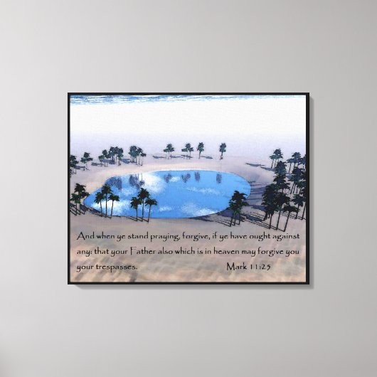 Mark 11:25 canvas afdruk (Voorkant)