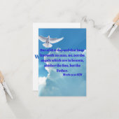 Mark 13:32 KJV Bible Verse Pic Appartement Carte d (Devant/Arrière en situation)