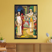 Mark 14:53-65 Jesus Voor het Chief Priest Canvas (Insitu (Woonkamer))