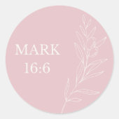 Mark 16:6 Easter Sticker – He Is Risen (Voorkant)