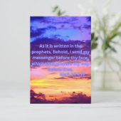 Mark 1:2 KJV Bible Verse Pic Appartement Carte de (Debout devant)