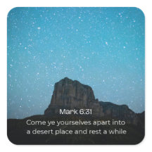 Mark 6:31 KJV Sticker Desert Faith Collection