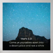 Mark 6:31 KJV Wall Art – Scripture Poster (Devant)