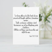 Mark 7:21-23 KJV Bible Scripture Carte de voeux (Debout devant)