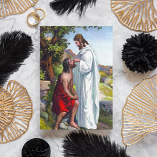 Mark 8:22-26 Jesus Heals een Blind Man briefkaart