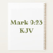 Mark 9:23 Bible Verse Calendrier Planificateur (Dos)