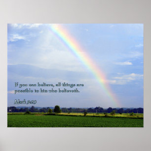 Mark 9:23 Regenboog Poster