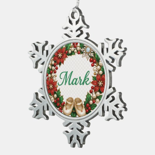 Mark Baby’s First Christmas Snowflake Ornament (Rechts)