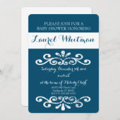 Mark Baby shower Invitation Kaart (Voorkant / Achterkant)