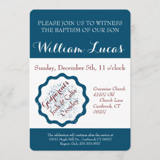 Mark Baptism Invitation Kaart