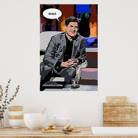 Mark Cuban Scale Shark Tank Poster (Keuken)