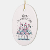 Mark de flamingo's zingen keramisch ornament (Links)