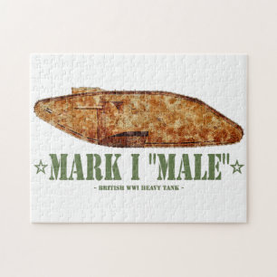Mark I Mannelijke World War One Britse zware tank Legpuzzel