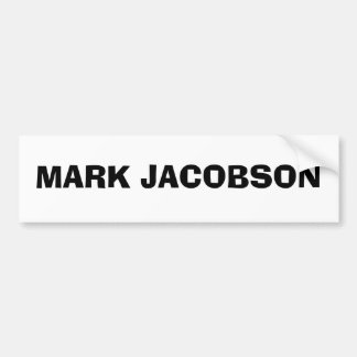 MARK JACOBSON BUMPERSTICKER