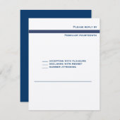 Mark Metallic Navy Bar Mitzvah Invitation Hébreu (Devant / Derrière)