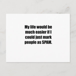 Mark People as SPAM Briefkaart