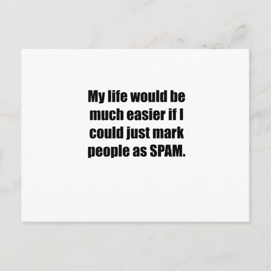 Mark People as SPAM Briefkaart (Voorkant)