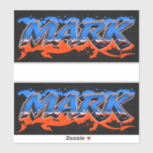 Mark Prénom Nom Graffiti Autocollants