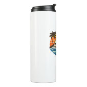 Mark Retro Sunset Name Design Thermosbeker (Gedraaid links)