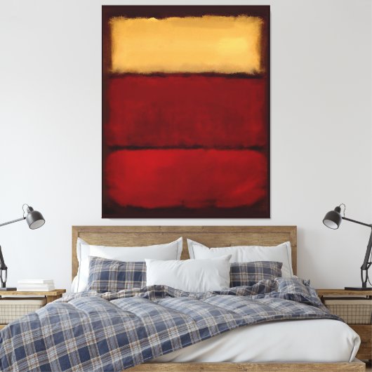 Mark Rothko art in digitale stijl 1 Canvas Afdruk (Insitu (Slaapkamer))
