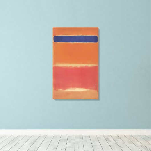 Mark Rothko - Blauw over Rood - 1953 Canvas Afdruk (Insitu (Houten vloer))