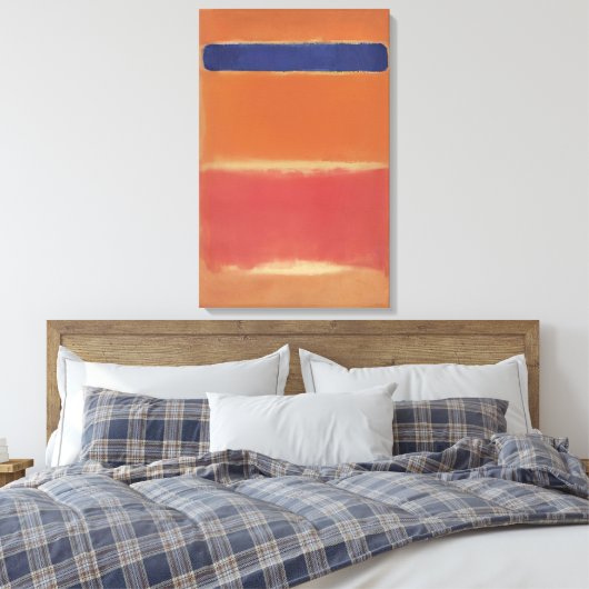 Mark Rothko - Blauw over Rood - 1953 Canvas Afdruk (Insitu (Slaapkamer))