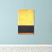 Mark Rothko - Geel, houtskool, bruin - 1953 Canvas Afdruk (Insitu (Houten vloer))