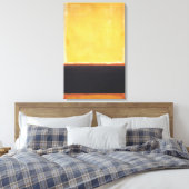 Mark Rothko - Geel, houtskool, bruin - 1953 Canvas Afdruk (Insitu (Slaapkamer))