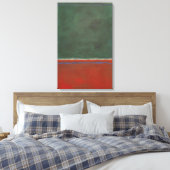Mark Rothko - Groen en Maroon - 1953 Canvas Afdruk (Insitu (Slaapkamer))