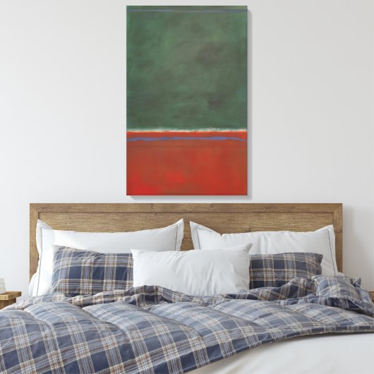 Mark Rothko - Groen en Maroon - 1953 Canvas Afdruk (Insitu (Slaapkamer))