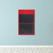 Mark Rothko - Licht rood over zwart - 1957 Canvas Afdruk (Insitu (Houten vloer))