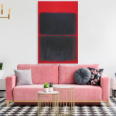 Mark Rothko - Licht rood over zwart - 1957 Canvas Afdruk (Insitu (Woonkamer))