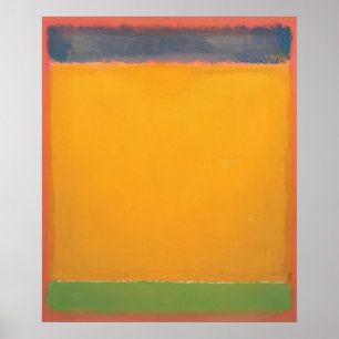 Mark Rothko - United (Blauw, Geel, Groen op Rood) Poster
