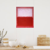 Mark Rothko - Wit over rood - 1957 Poster (Keuken)
