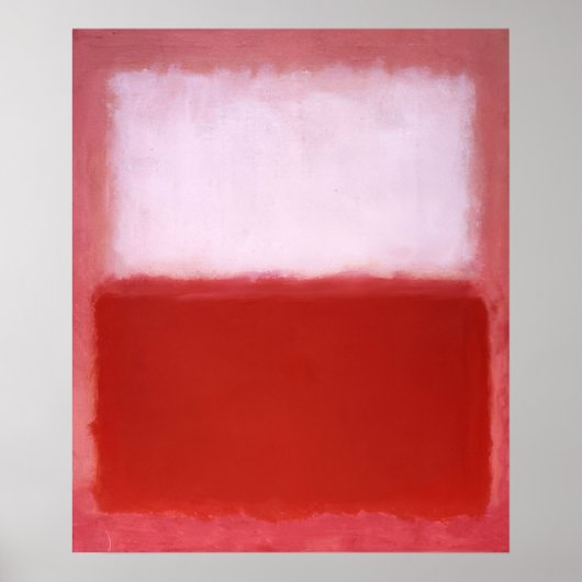 Mark Rothko - Wit over rood - 1957 Poster (Voorkant)