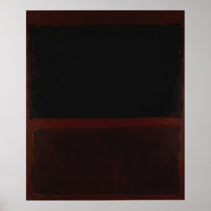 Mark Rothko - Zwart op donker Siena op Paars - 196 Poster