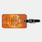 Mark Twain Birthday Quote met hart Bagagelabel (Voorkant horizontaal)