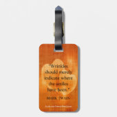 Mark Twain Birthday Quote met hart Bagagelabel (Achterkant verticaal)