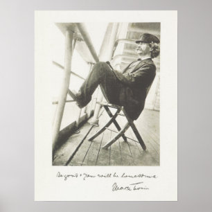 Mark Twain citeert handgeschreven Amerikaanse lite Poster