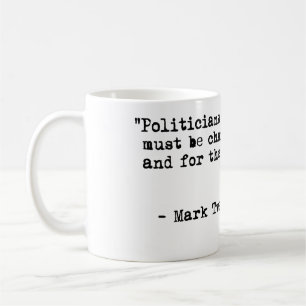 Mark Twain Coffee Mok - Politici & Diapers Quote