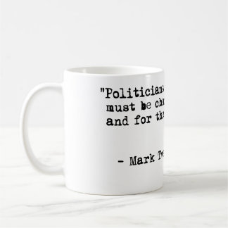 Mark Twain Coffee Mok - Politici & Diapers Quote