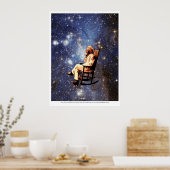 Mark Twain en zijn kat Poster (Keuken)