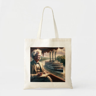 Mark Twain Famous Travel Quote Canvas tas
