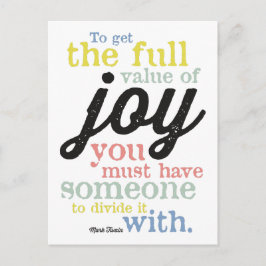 Mark Twain - Joy Briefkaart