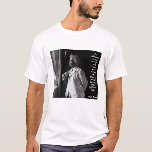 Mark Twain - Lightning Bug T-Shirt (Voorkant)