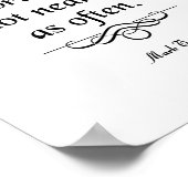 Mark Twain Quote, Action Speaks Poster (Hoek)