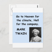 Mark Twain quote Briefkaart (Voorkant / Achterkant)