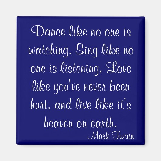 Mark Twain Quote Magneet (Voorkant)