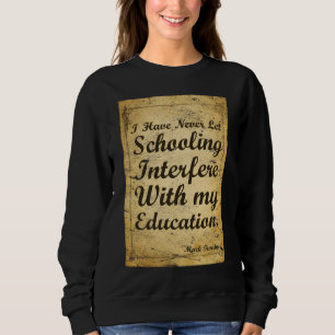 Mark Twain Quote Typography T-Shirt   Onderwijs