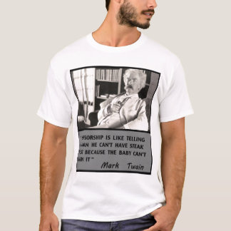 Mark Twain tegen censuur T-shirt
